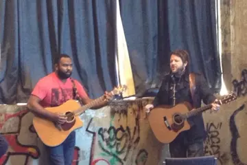 Busby Marou perform at the Brisbane Powerhouse's Graffiti Room