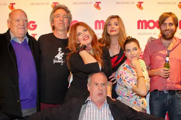 Michael Chugg, Brian Nankervis, Clare Bowditch, Julia Zemiro, Patience Hodgson, Josh Pyke and Michael Gudinski (front)