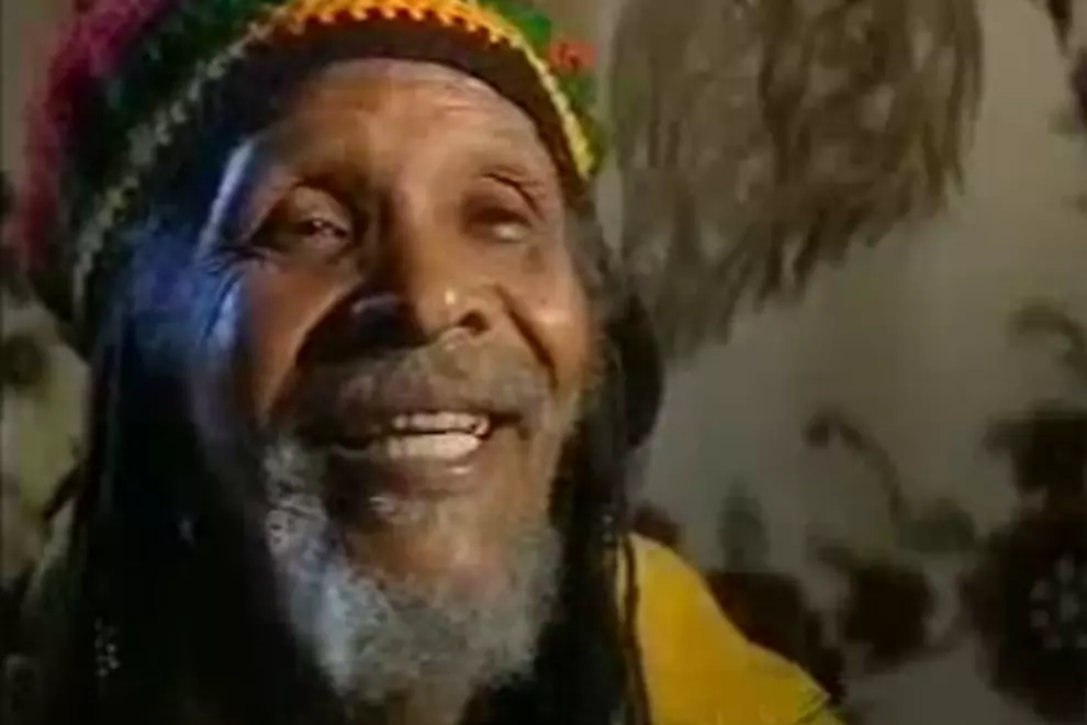 Lloyd Brevett during an interview on the history of reggae
