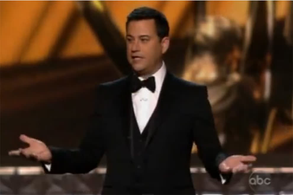 Jimmy Kimmel opening the Emmys