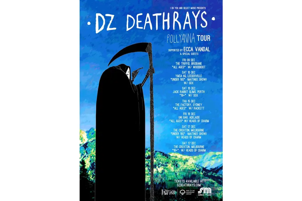 dz deathrays single pollyanna announce tour 2