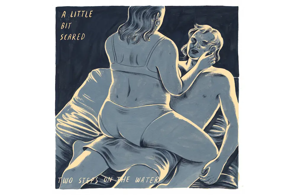 two steps a little bit scared art